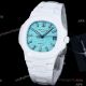 Super clone AET Patek Philippe Nautilus 5711 white Ceramic baby blue face 9015 watch (2)_th.jpg